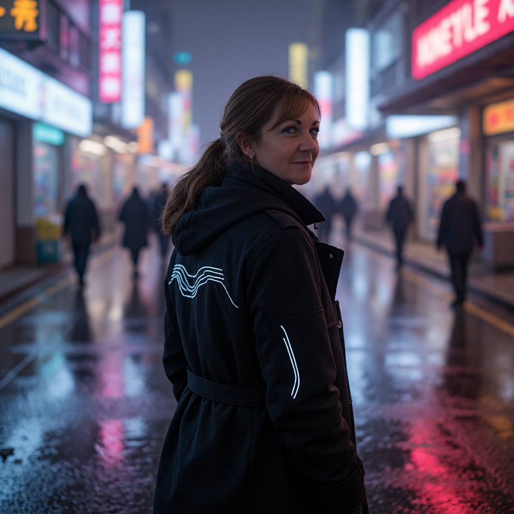 amy773 woman in a futuristic black coat-amy773 qua